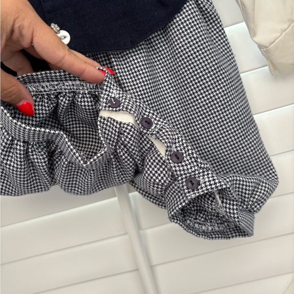 Vintage Rici navy and White collared 24 mo outfit with corduroy Vest - Picture 4 of 10